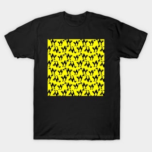 Scared cats on yellow background T-Shirt